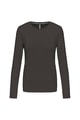 Dames T-shirt lange mouw Kariban K383 DARK GREY